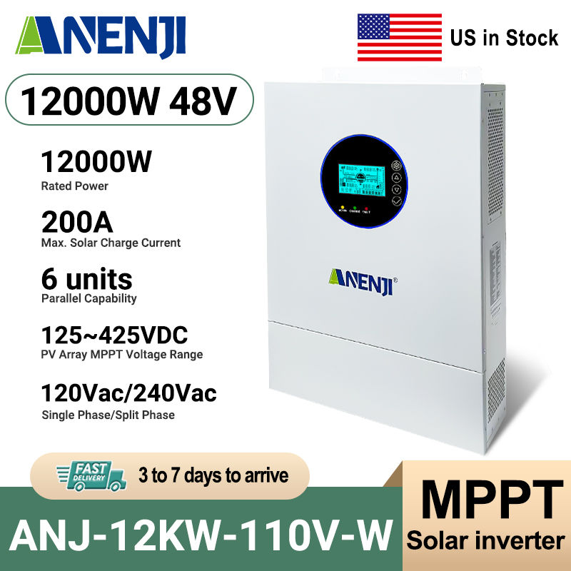 Drone Solar Charger - ANENJI 12KW 120V/240VAC Solar-Hybrid-Wechselrichter 110V Split-Phase